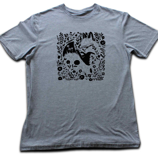 Fox Floral Patern T-shirt