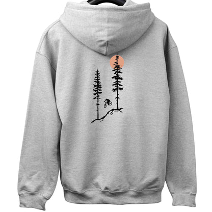 Bike Jump Trees Back-Print Hoodie