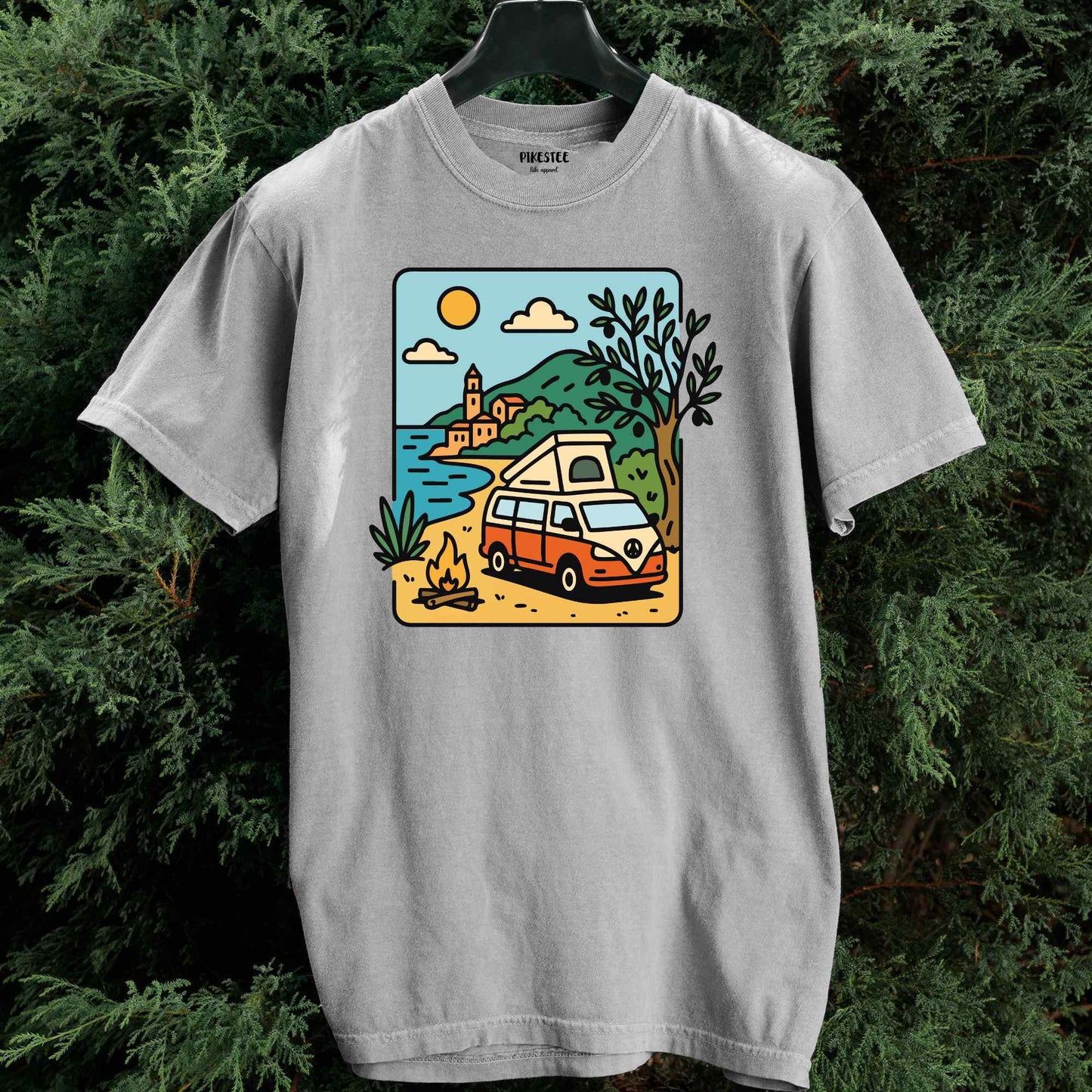 Cartoon Van Town T-shirt