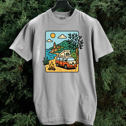 Cartoon Van Town T-shirt
