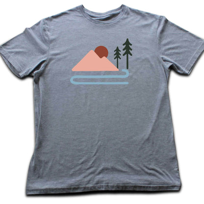 "Mountain River Art" graphic T-shirt