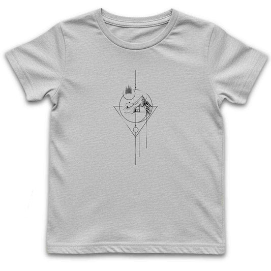 Geometric Art Mountain Kids T-Shirt