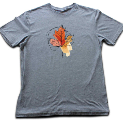 Line art Autumn Leaf T-shirt