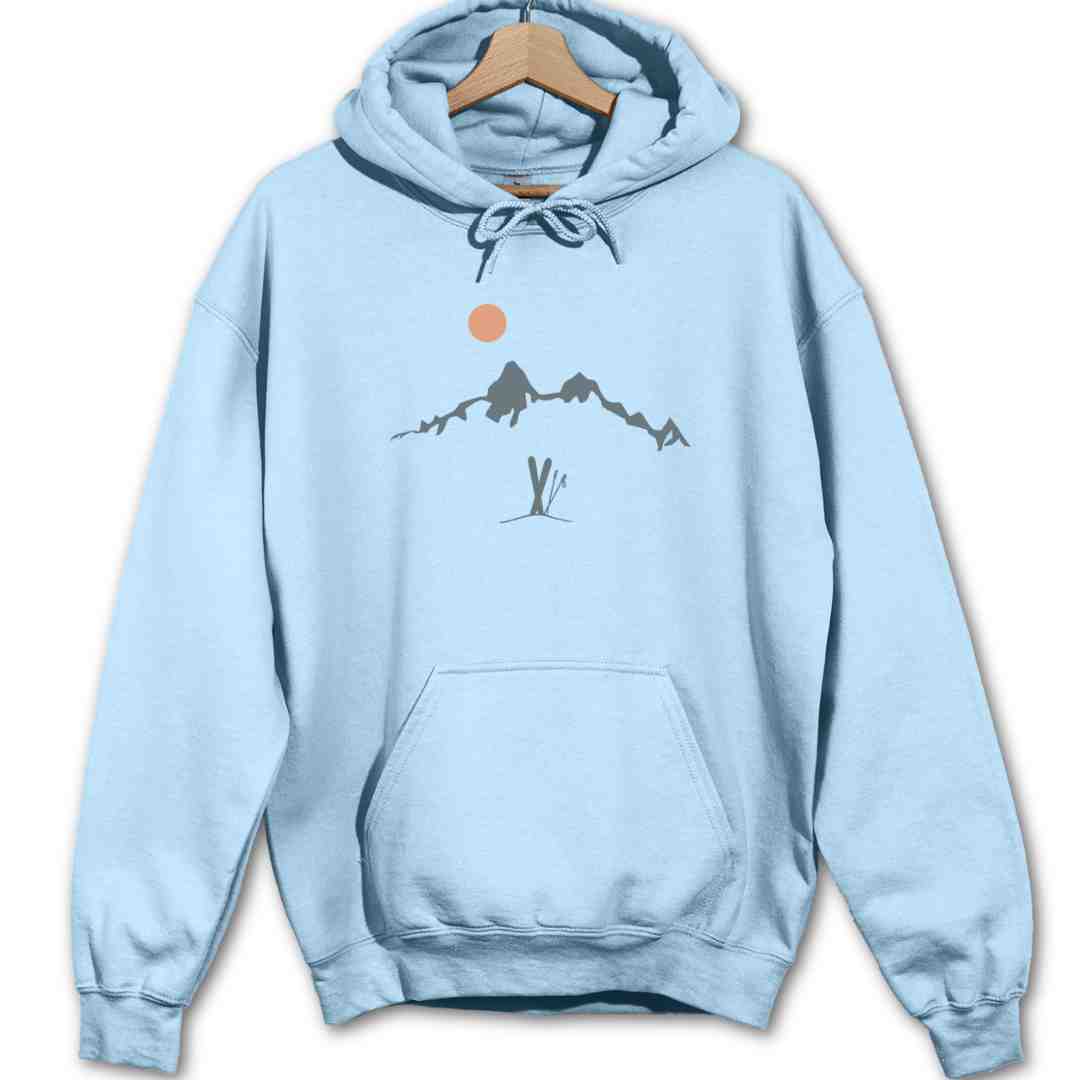 Ski Mountain Landscape Hoodie