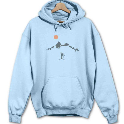Ski Mountain Landscape Hoodie