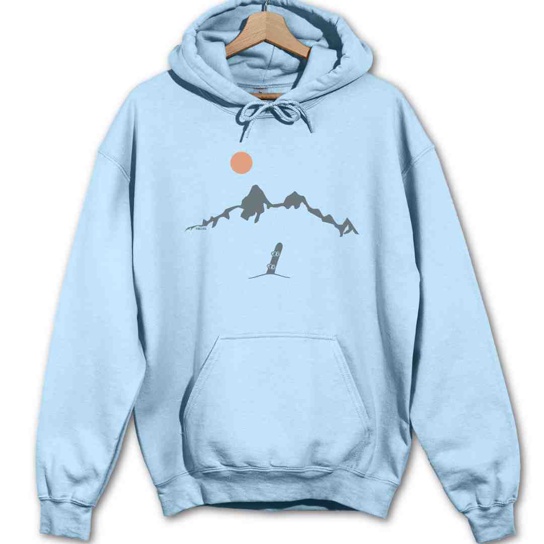 Snowboard Mountain Landscape Hoodie