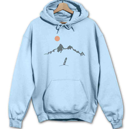Snowboard Mountain Landscape Hoodie