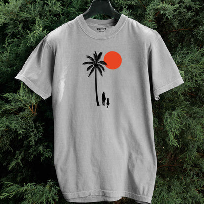 Girl And Dog Palm Beach T-shirt