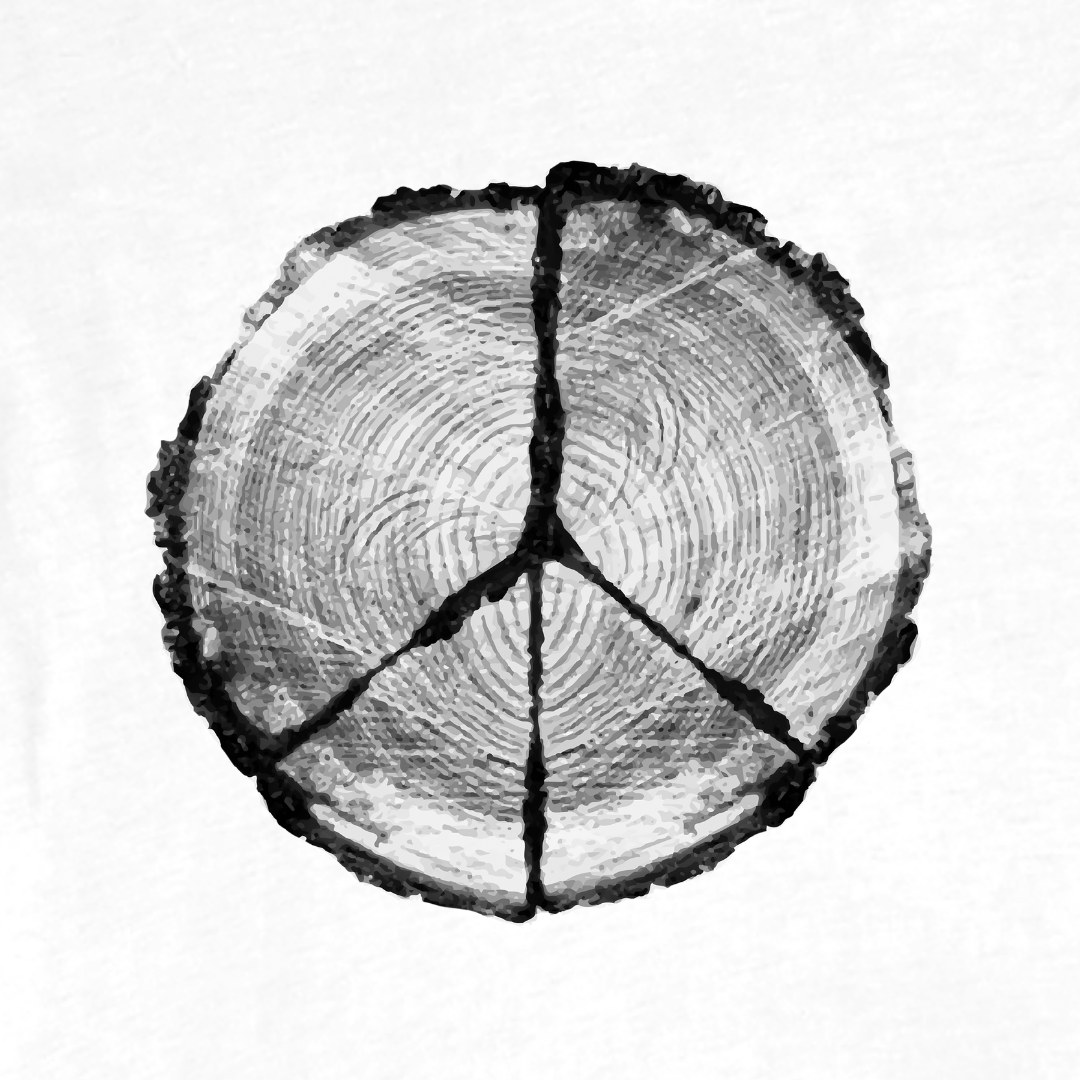 "Peace Wood" graphic T-shirt