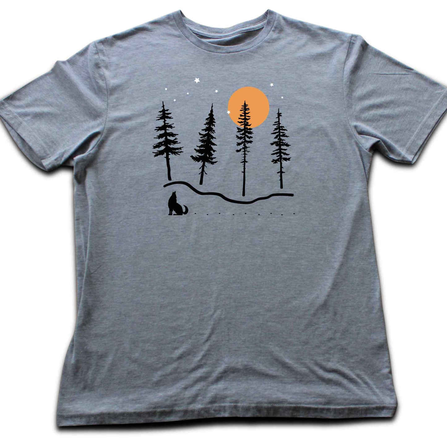 Night Landscape Wolf T-shirt