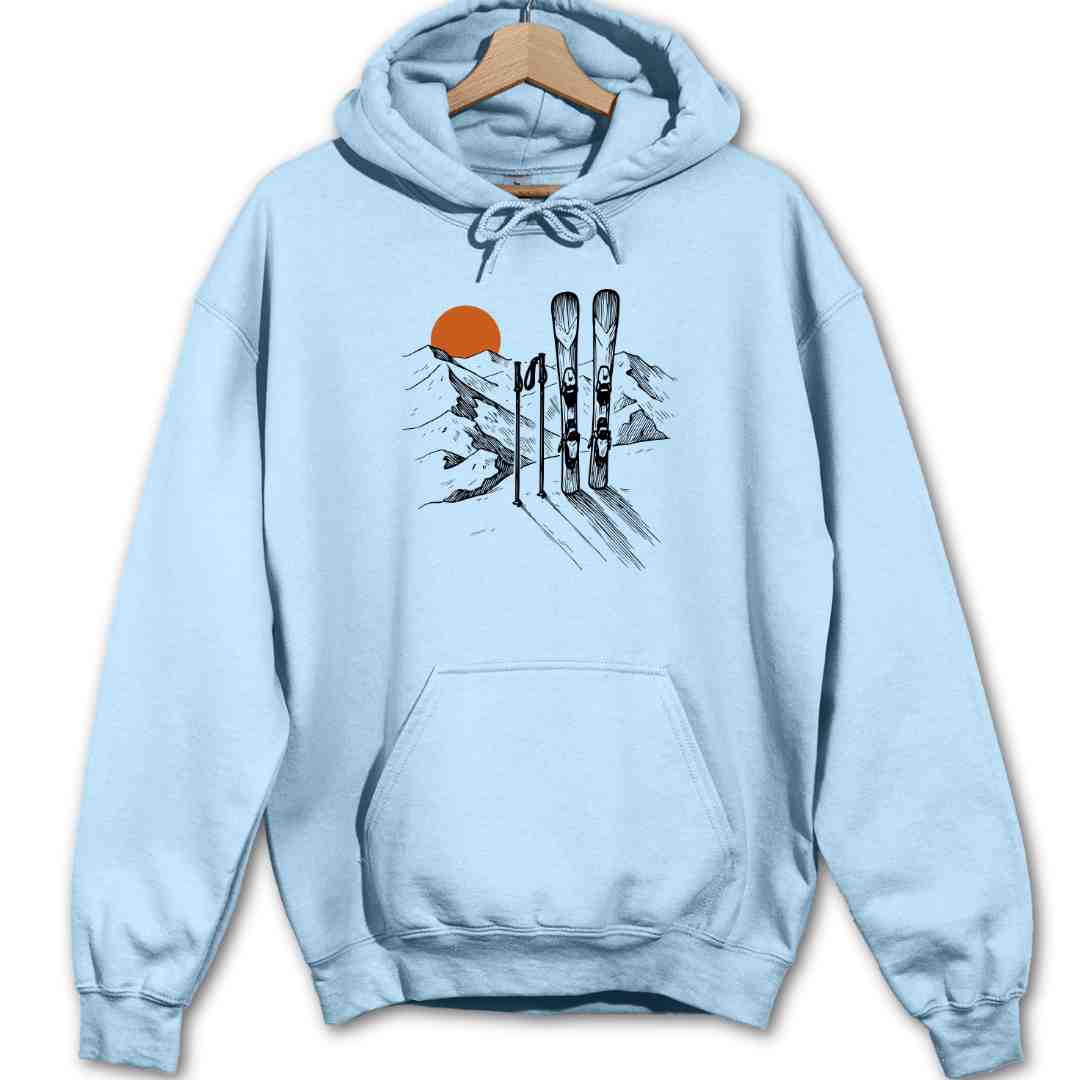 Handrawn Ski Landscape Hoodie
