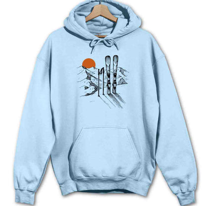 Handrawn Ski Landscape Hoodie