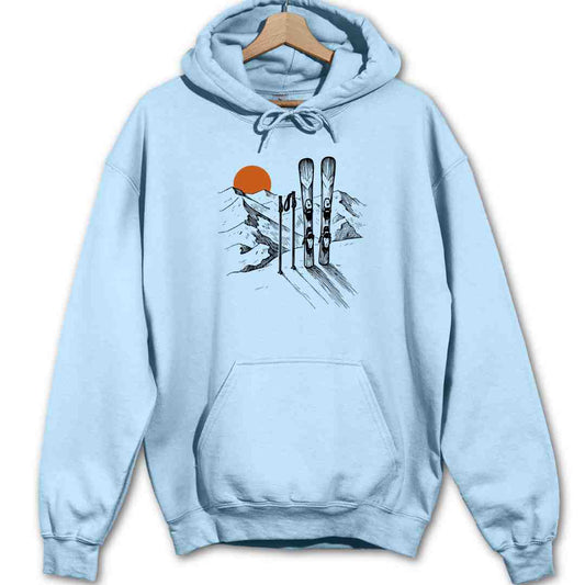 Handrawn Ski Landscape Hoodie