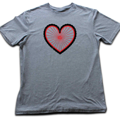 Bike Wheel Heart T-shirt