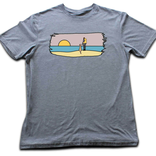 Girl And Dog Beach T-shirt
