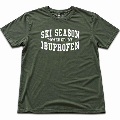 Ski Season Ibuprofen T-shirt - Military Green
