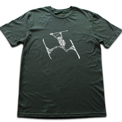 Skeleton Ski T-shirt - Military Green