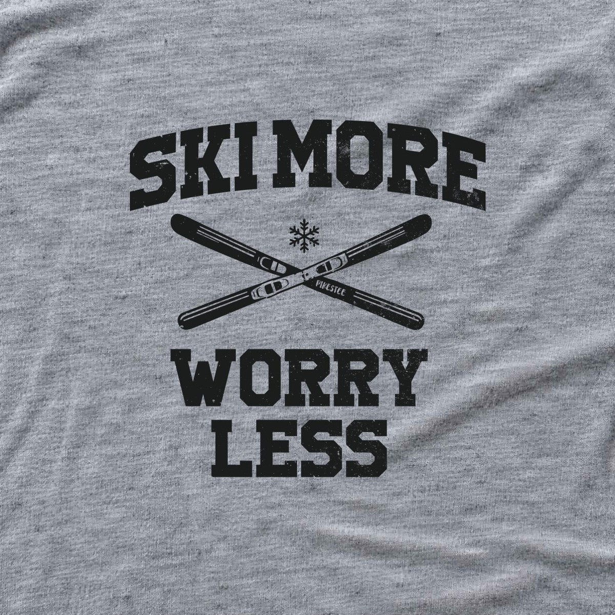 Ski More Worry Less T-shirt - Sport Grey - hero