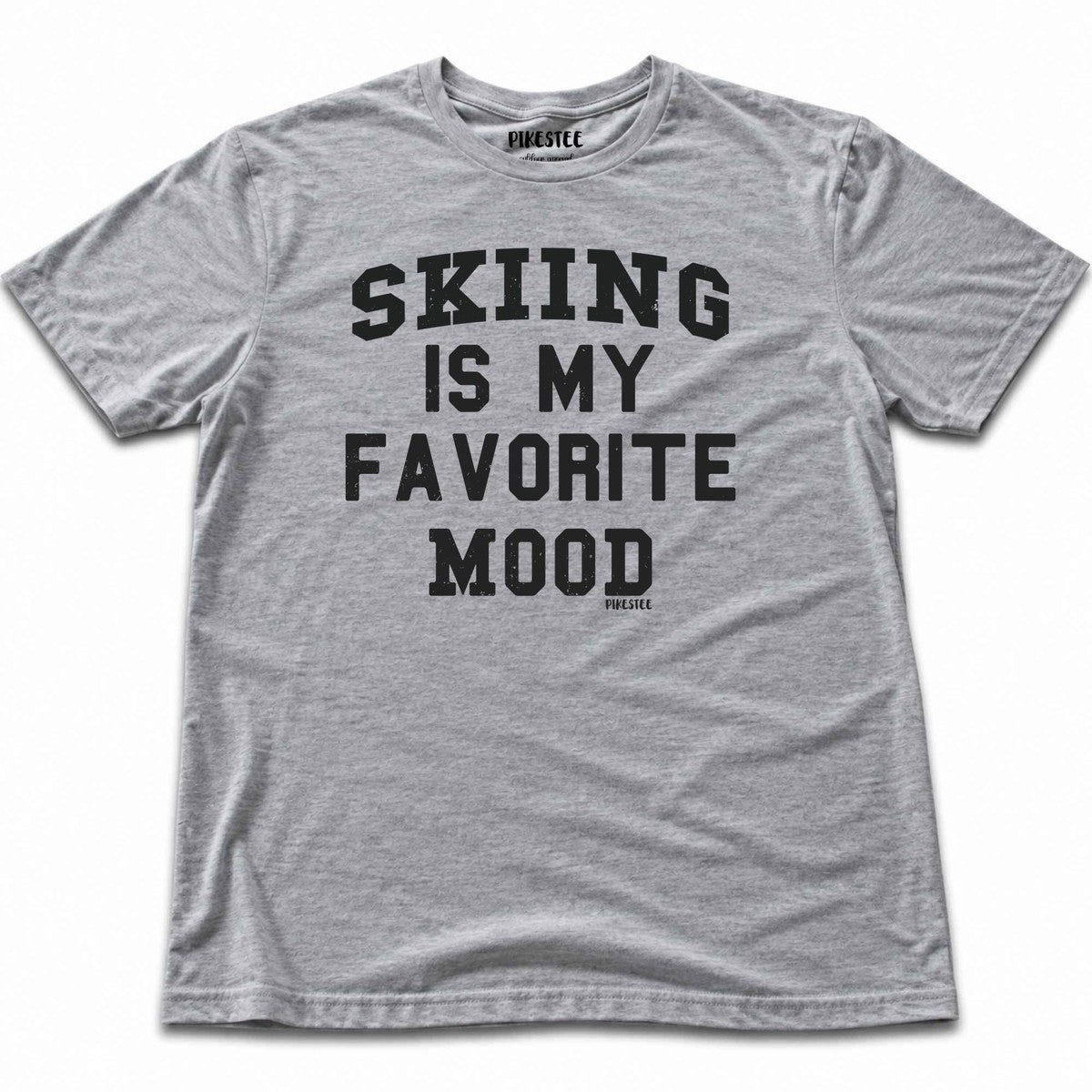 Skiing Is My Favorite Mood T-shirt - Sport Grey