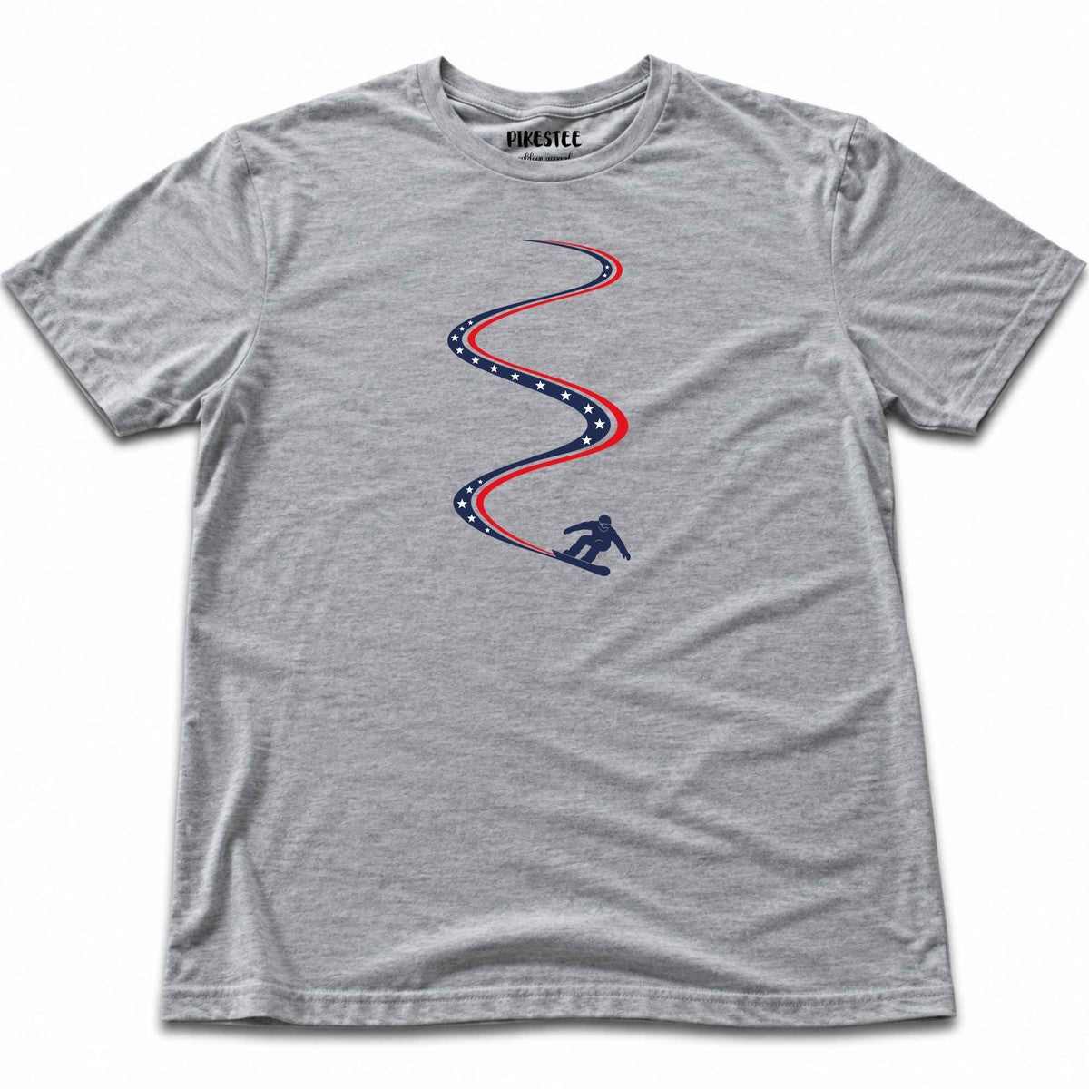 Snowboard Slalom Usa T-shirt - Sport Grey