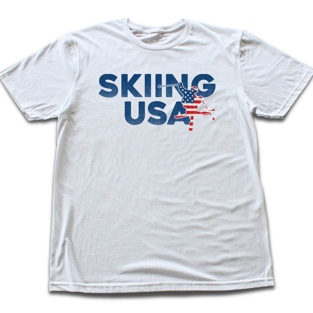 Skiing Usa T-shirt - White