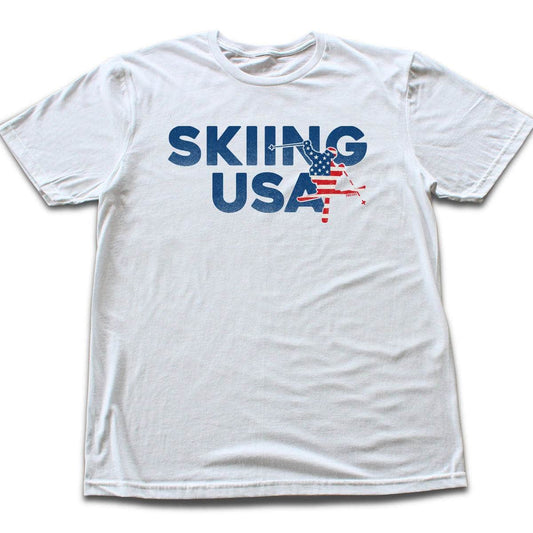 Skiing Usa T-shirt - White