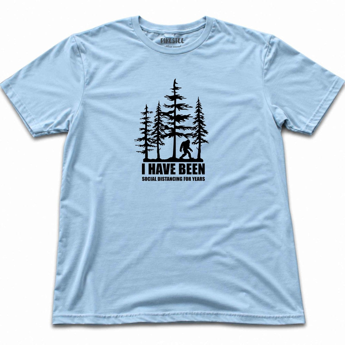 "I Have Been Social Distancing For Years" graphic T-shirt - Light Blue