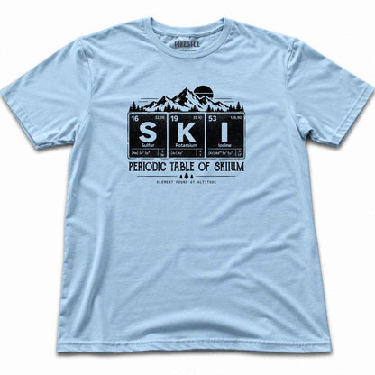 Periodic Table Of Skiium T-shirt - Light Blue
