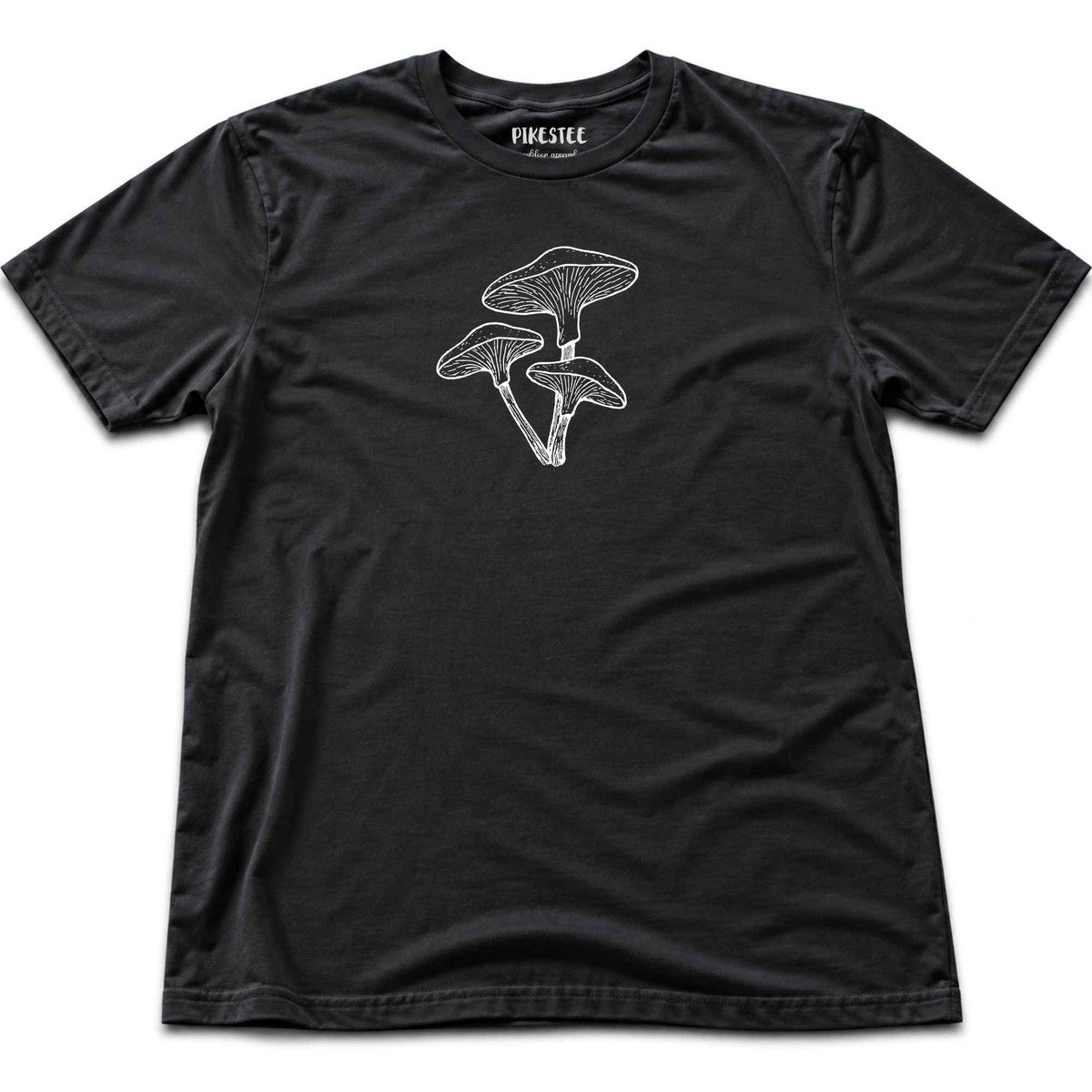 Mushrooms Hand drawn T-shirt - Black