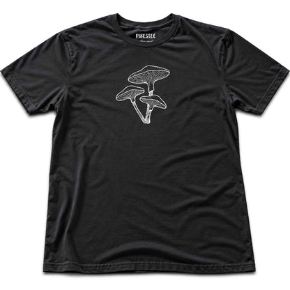 Mushrooms Hand drawn T-shirt - Black