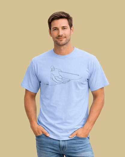 Ski Slide Line Art T-shirt