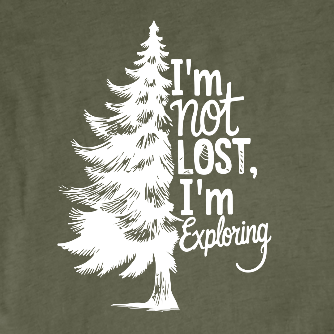 "I'm Not Lost, I'm Exploring" graphic T-shirt