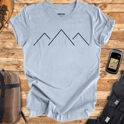 "Geometric Mountains" graphic T-shirt