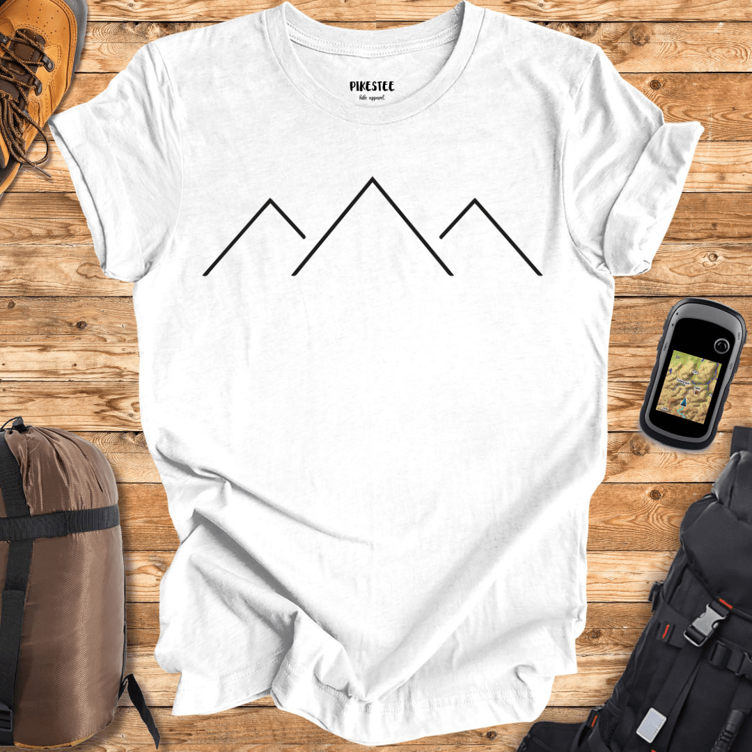 "Geometric Mountains" graphic T-shirt