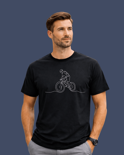 Mountain Bike Line art T-shirt