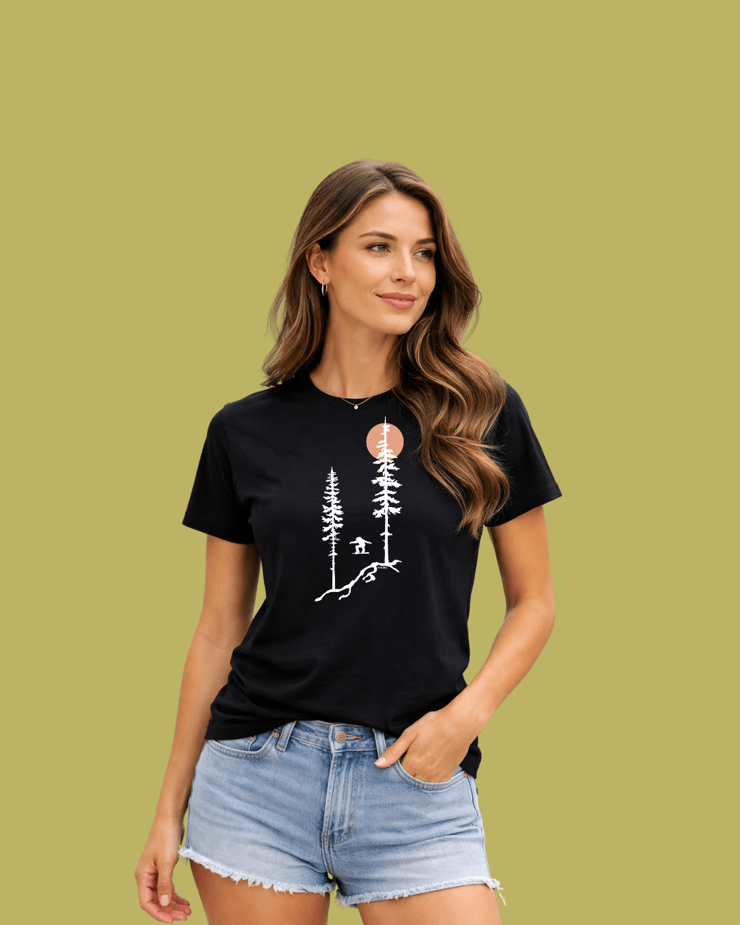 Snowboard Jump Trees T-shirt