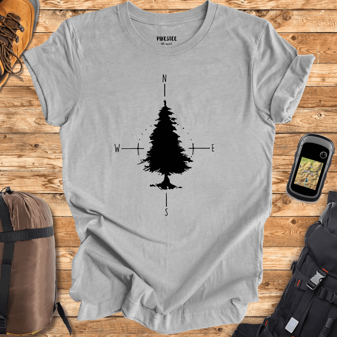 "Tree Compass" graphic T-shirt