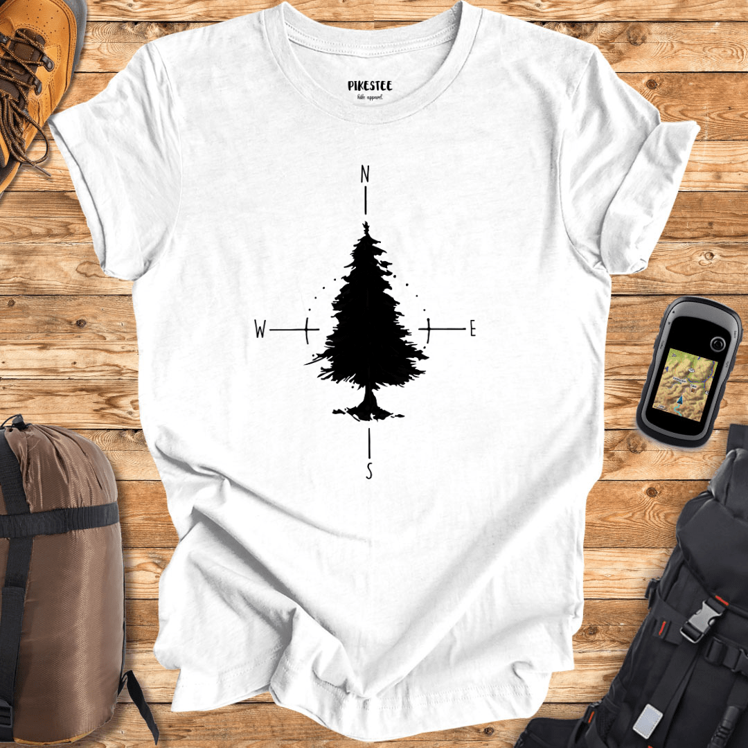 "Tree Compass" graphic T-shirt