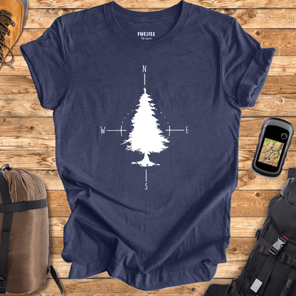 "Tree Compass" graphic T-shirt