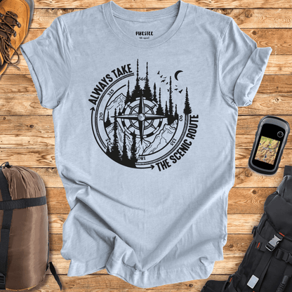 "Always take the Scenic Route" graphic T-shirt