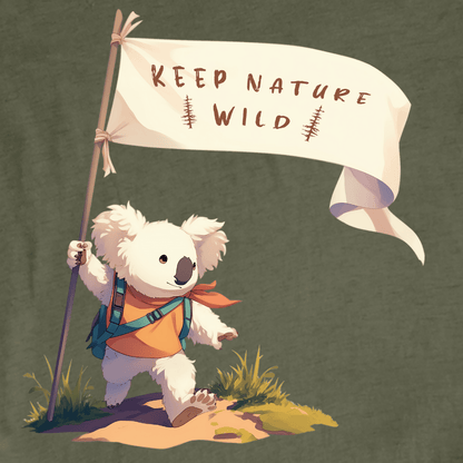 "Keep Nature Wild, Koala's Flag" graphic T-shirt