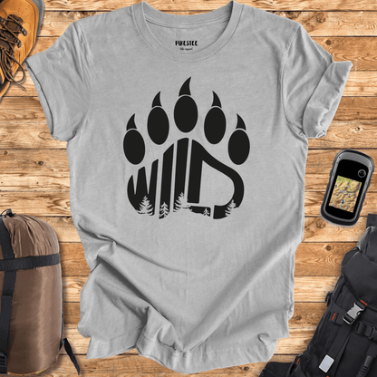 "Wild, Bear Footprint" graphic T-shirt