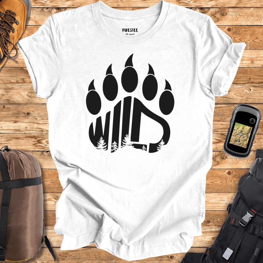 "Wild, Bear Footprint" graphic T-shirt