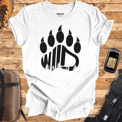 "Wild, Bear Footprint" graphic T-shirt