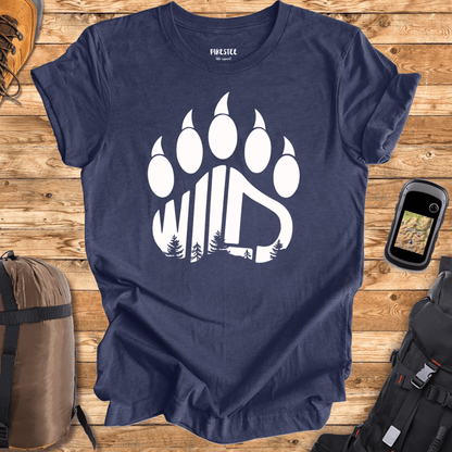 "Wild, Bear Footprint" graphic T-shirt