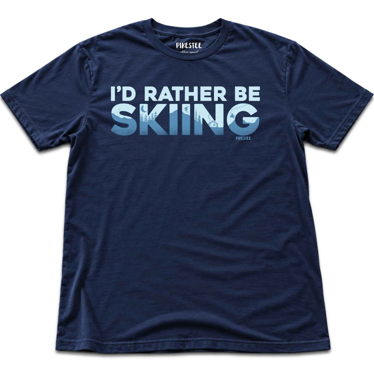 I'd Rather Be Skiing T-shirt - Navy