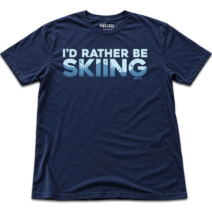 I'd Rather Be Skiing T-shirt - Navy