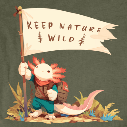 "Keep Nature Wild, Axolotl's Flag" graphic T-shirt