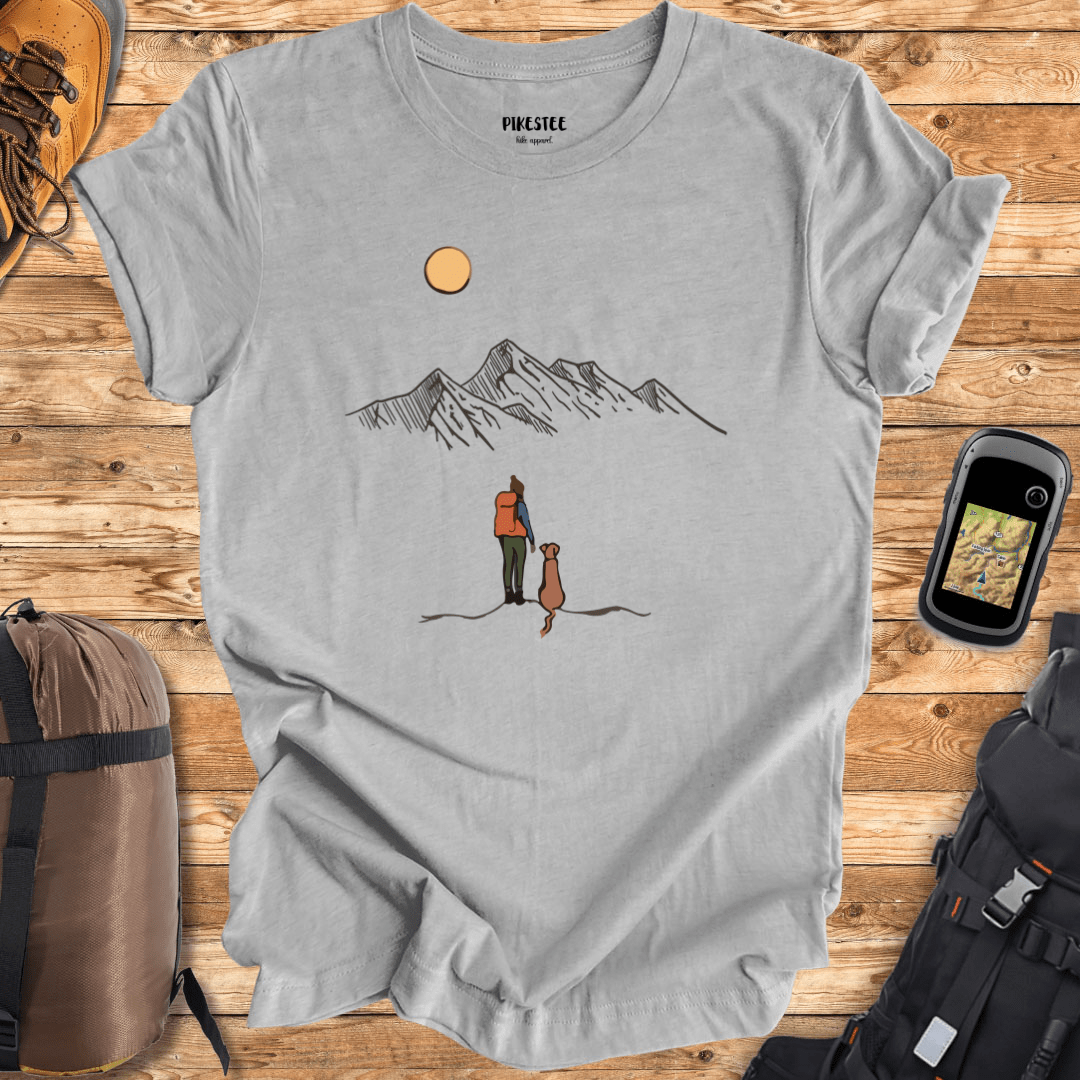 "Hike With The Dog" graphic T-shirt