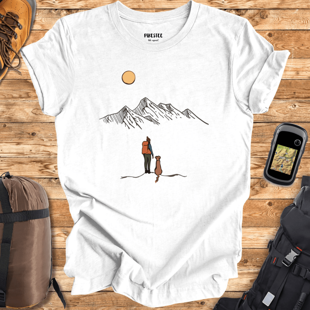 "Hike With The Dog" graphic T-shirt